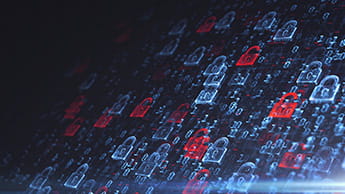 red and blue digital locks