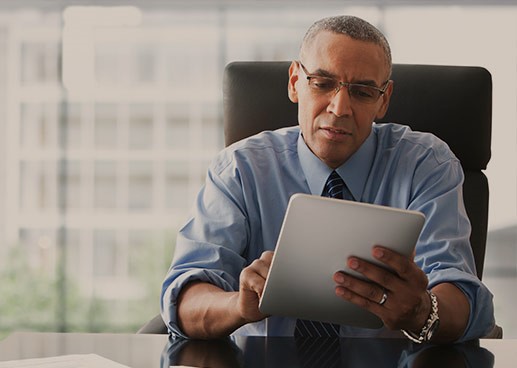 Man with a tablet
