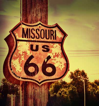 US 66 sign in Missouri