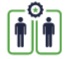 Equal benefits for same sex couple related icon