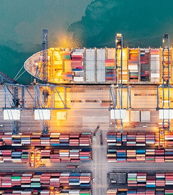 cargo ship top view image