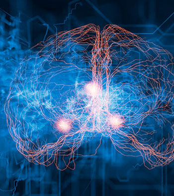 digital image with blues and wires
