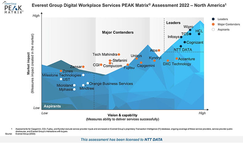 Everest Group PEAK Matrix® Report for North America graph