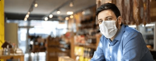 man wearing mask