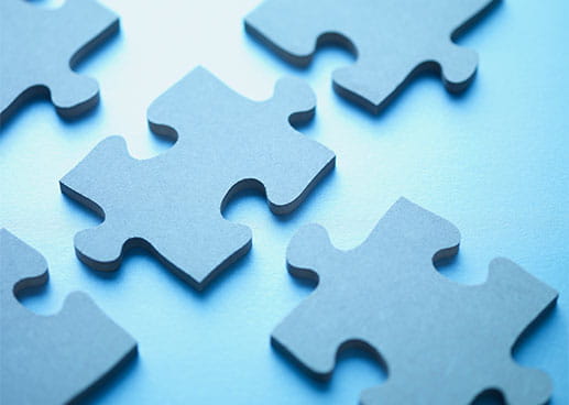 five puzzle pieces